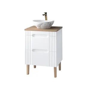 ArtCom Kúpeľňová skrinka s umývadlom a doskou FIJI White DU60/1 | 60 cm #9008305