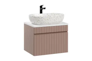 ArtCom Kúpeľňová skrinka s umývadlom a doskou ICONIC Rose DU60/1 | 60 cm