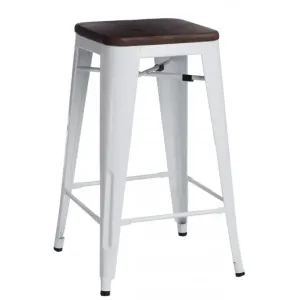 ArtD Barová stolička PARIS 75 cm drevená | orech/biela