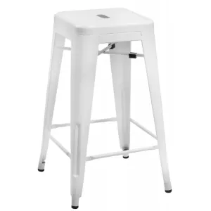 ArtD Barová stolička PARIS 75 cm inšpirovaná Tolix | biela