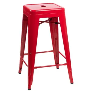 ArtD Barová stolička PARIS 75 cm inšpirovaná Tolix | červená