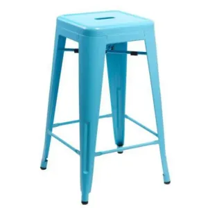 ArtD Barová stolička PARIS 66 cm inšpirovaná Tolix | modrá