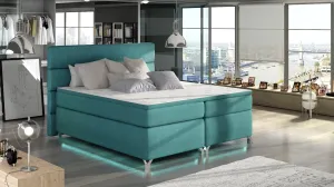 ArtElta Manželská posteľ AMADEO Boxspring s LED osvetlením | 140 x 200 cm Farba: BAO 19 - Orinoco 85 (modrá) #6684900