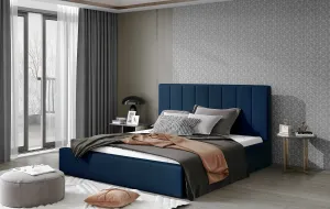 ArtElta Manželská posteľ AUDREY | 200 x 200 cm Farba: Modrá / Monolith 77