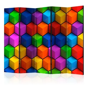 Paraván Colorful Geometric Boxes Dekorhome 225x172 cm (5-dielny) #1610710