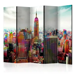 Paraván Colors of New York City Dekorhome 225x172 cm (5-dielny) #787071