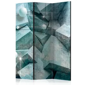 Paraván Concrete Cubes (Green) Dekorhome 135x172 cm (3-dielny) #1610659