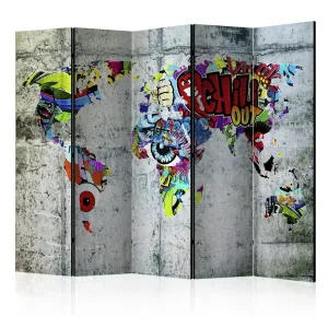 Paraván Graffiti World Dekorhome #1609677