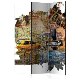Paraván New York Collage Dekorhome 135x172 cm (3-dielny) #786668