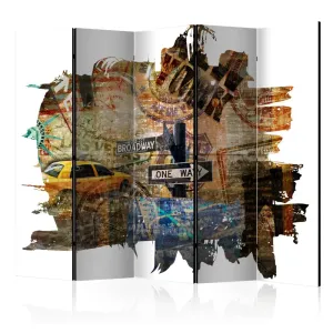 Paraván New York Collage Dekorhome 225x172 cm (5-dielny) #786670