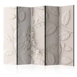 Paraván Paper Flowers (Cream) Dekorhome 225x172 cm (5-dielny) #1610672