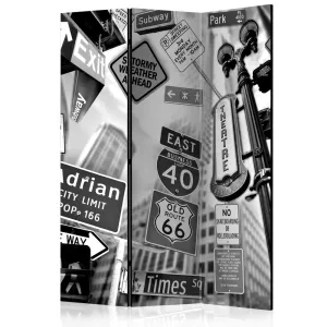 Paraván Roads to Manhattan Dekorhome 135x172 cm (3-dielny) #1610109
