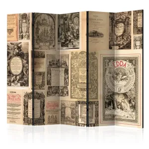 Paraván Vintage Books Dekorhome 225x172 cm (5-dielny) #786506