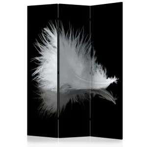 Paraván White feather Dekorhome 135x172 cm (3-dielny) #1610495