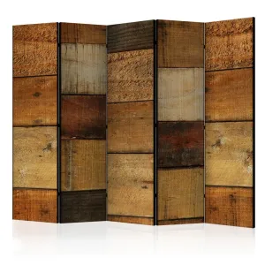Paraván Wooden Textures Dekorhome 225x172 cm (5-dielny) #786872