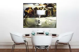 Obraz na plátne APPARITION ON FACE AND FRUIT DISH ON A BEACH – Salvador Dalí RE (reprodukcia 80x60 cm)