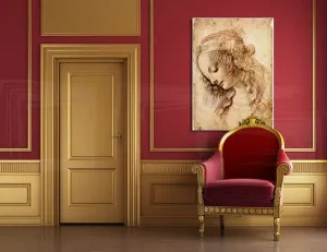 Obraz na plátne HLAVA ŽENY – Leonardo Da Vinci (reprodukcia 60x80 cm)