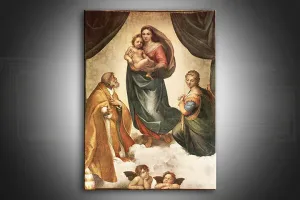 Obraz na plátne Sixtínská Madona – Raffaello Santi  (reprodukcia 30x40 cm)
