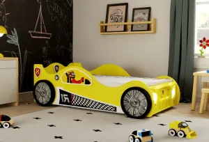 Artplast Detská posteľ formulka MONZA | žltá