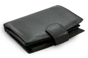 Černá dámská kožená peněženka se zápinkou 511-9075-60