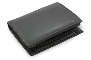 Černá pánská kožená peněženka s vnitřní zápinkou určená pro policii 514-5424P-60