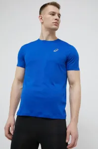 Bežecké tričko Asics modrá farba, jednofarebné