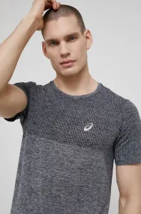 Bežecké tričko Asics šedá farba, vzorované