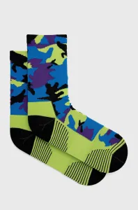 ASICS COLOR CAMO RUN CREW SOCK Dámske športové ponožky, zelená, veľkosť 39 - 42
