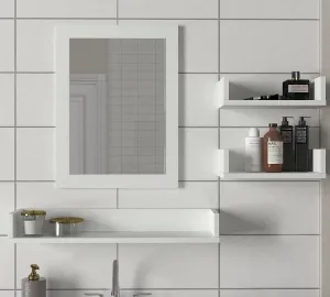 ASIR Kúpeľňové zrkadlo s policami SIMON biela