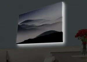 ASIR Obraz na plátne LES V HMLE s LED podsvietením 45 cm