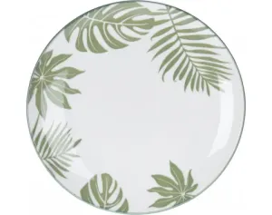 Dezertný tanier 19 cm, motív tropické listy%