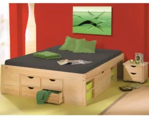 Úložná posteľ s nočnými stolíkmi Claas 160x200 cm%