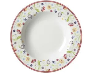 Hlboký tanier Shanti Doppio 22 cm, farebné kvety%