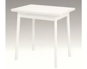 Jedálenský stôl Trier II 75x55 cm, biely, rozkladacia%
