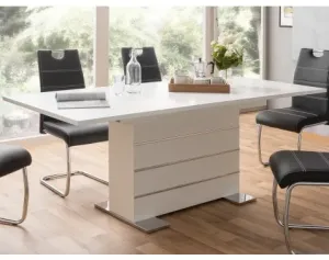 Rozkladací jedálenský stôl Manto 160x90 cm, biely%