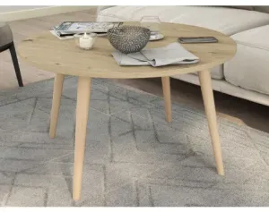Okrúhly konferenčný stolík Porto 80 cm, dub artisan%