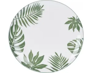 Plytký tanier Siaki 26 cm, motív tropické listy%