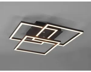Stropné/nástenné LED osvetlenie Mobile, čierna matná, hranaté%