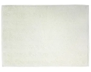 Kúpeľňová predložka Ocean, BIO bavlna, krémová, vlnkovaný vzor, 50x70 cm%