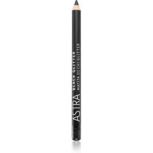 Astra Make-up Black Glitter trblietavá linka na oči v ceruzke odtieň Deep Black 1,1 g