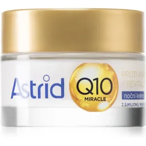 Astrid Q10 Miracle 50 ml nočný pleťový krém pre ženy na veľmi suchú pleť; výživa a regenerácia pleti; proti vráskam; na rozjasnenie pleti