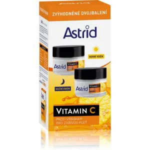 Astrid Vitamin C Duo Set darčeková kazeta denný pleťový krém Vitamin C Day Cream 50 ml + nočný pleťový krém Vitamin C Night Cream 50 ml proti vráskam