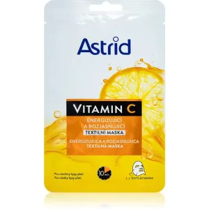 Astrid Vitamin C Tissue Mask 1 ks pleťová maska pre ženy na veľmi suchú pleť; na rozjasnenie pleti; na dehydratovanu pleť; na unavenú pleť