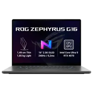 ROG Zephyrus G16, Intel Core Ultra 9 Processor 185 H, 32 GB2 TB, RTX4090, Win11Home, Eclipse Gray GU605MY-NEBULA026W