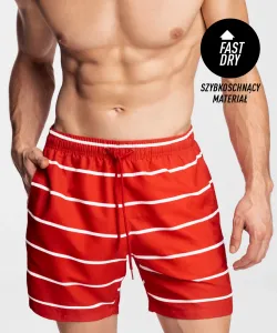 Men's Quick Drying Beach Shorts ATLANTIC - red/white #4823695