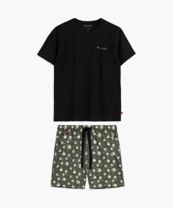 Men's Atlantic Blazy Tom Pajamas - Black/Khaki #9263467