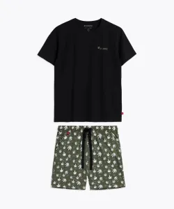 Men's Atlantic Blazy Tom Pajamas - Black/Khaki #9263468