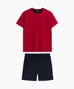 Men's Atlantic pyjamas - navy blue/red