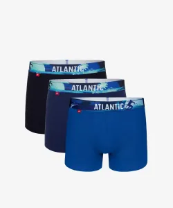 Atlantic 164 3-pak tmavě modré/modré/nic Pánské boxerky #6148031