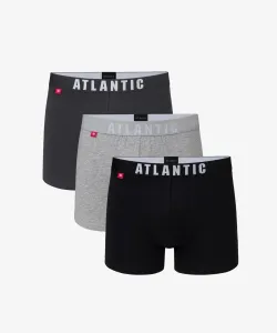 Atlantic 3MH-011 grafitové/šedé/černé Pánské boxerky 3 ks #2783441